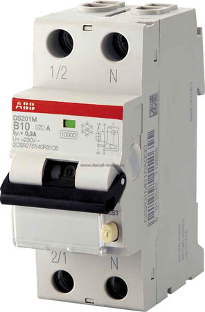 Дифавтомат ABB DSN200 1P+N 20А (C) 6 кА, 30 мА ( AC )